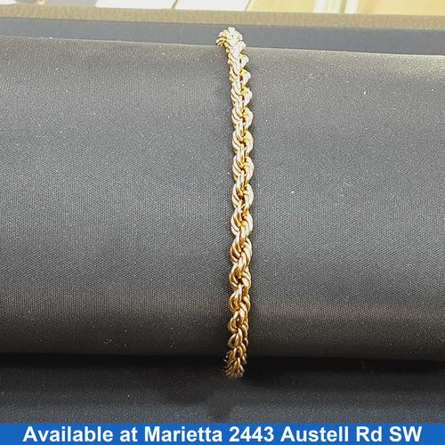 Rope Bracelet - Yellow Gold 14k (.585) 6.1 grams 10 inch
