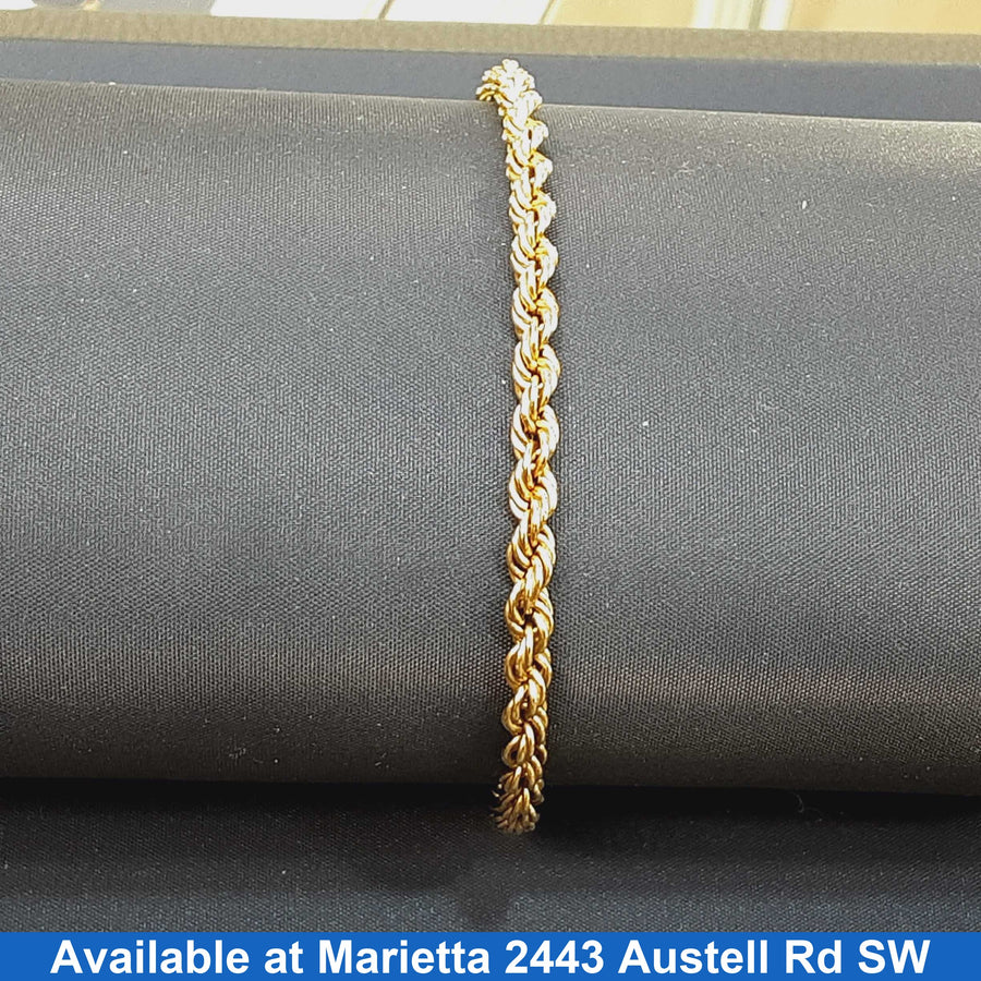 Rope Bracelet - Yellow Gold 14k (.585) 6.1 grams 10 inch