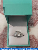Ring - Engagement Set - White Gold 14k (.585) 6.4 grams Size 7.5