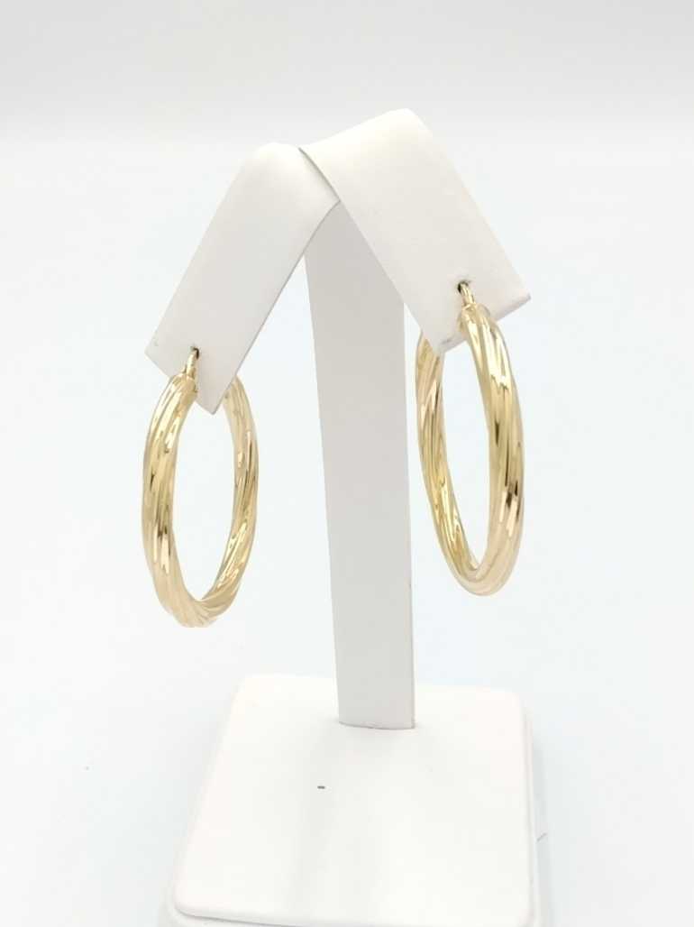 Hoop Earrings - Yellow Gold 14k (.585) 4.3 grams