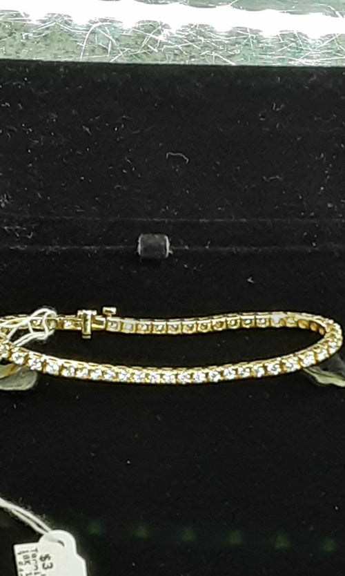 Tennis Bracelet - Yellow Gold 18k (.750) 11.9 grams 7 inch