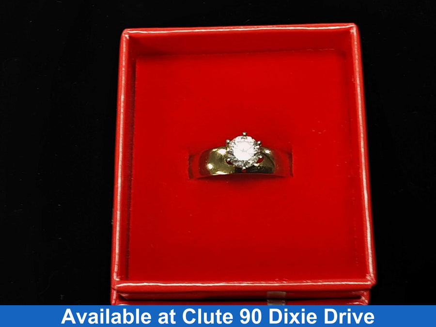 Women's Ring - Solitaire - Yellow Gold 10k (.417) 2.7 grams Size 9