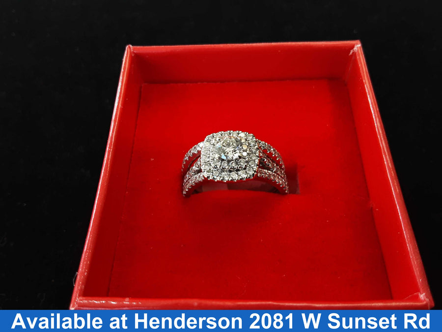 Ring - Wedding Set - White Gold 14k (.585) 5.6 grams Size 7