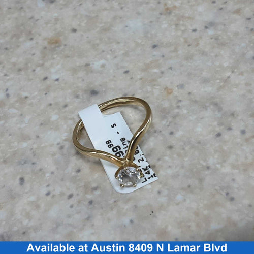 Women's Ring - Solitaire - Yellow Gold 14k (.585) 2 grams Size 7