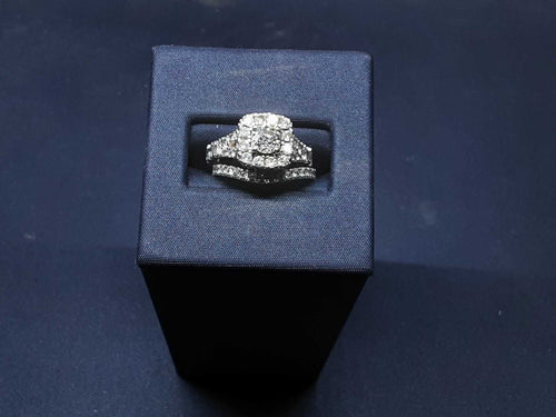 Ring - Engagement Set - White Gold 10k (.417) 5.6 grams Size 4.5