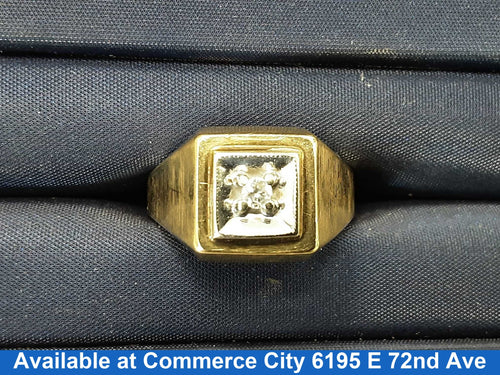 Men's Ring - Yellow Gold 10k (.417) 6 grams Size 10