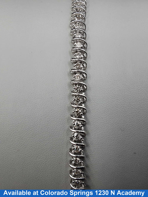 Tennis Bracelet - White Gold 10k (.417) 12.9 grams 7 inch