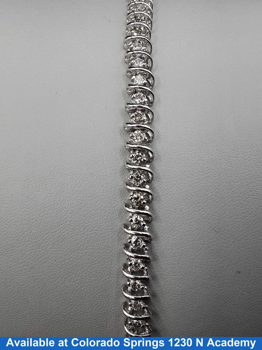 Tennis Bracelet - White Gold 10k (.417) 12.9 grams 7 inch