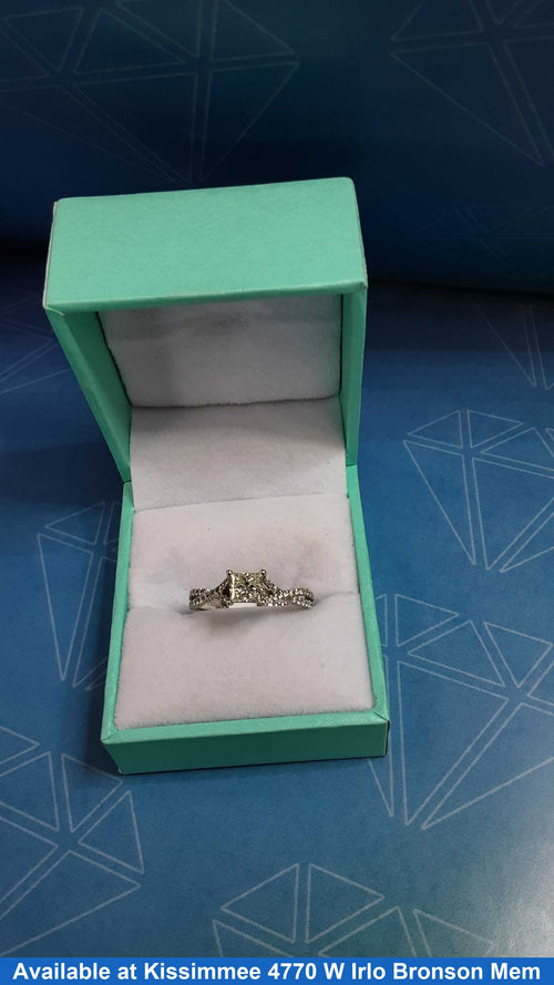 Ring - Engagement Set - White Gold 14k (.585) 2.4 grams Size 9.5
