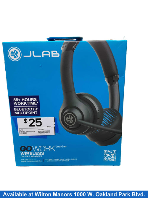 Jlab Gowork Black Stereo Headphone