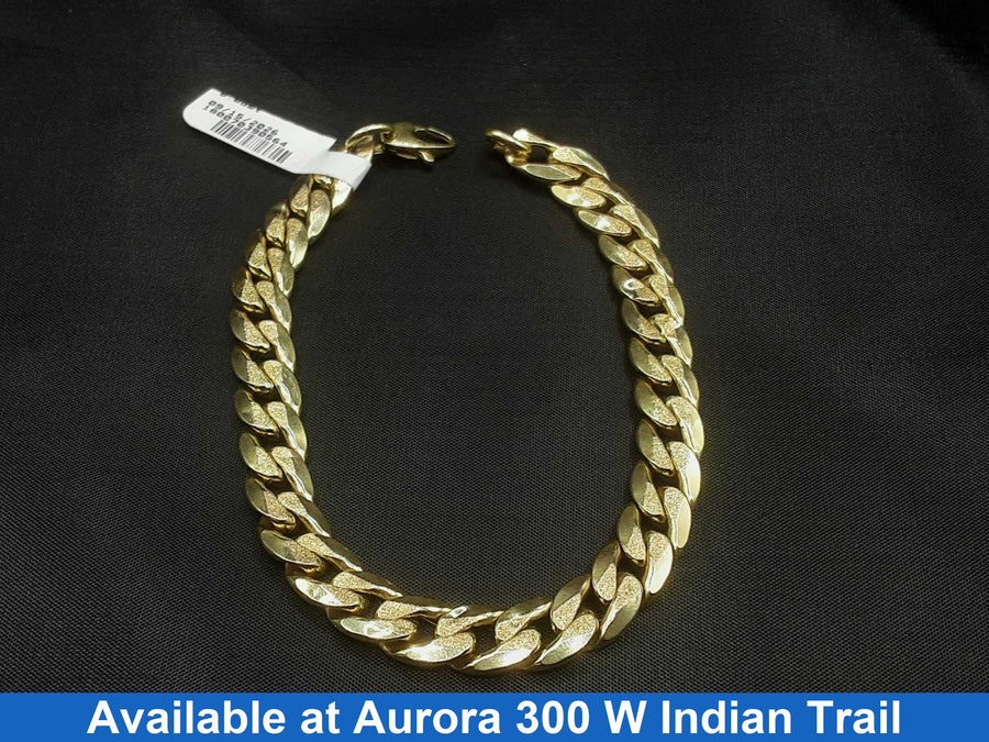 Cuban Link Bracelet - Yellow Gold 10k (.417) 7.8 grams 8 inch