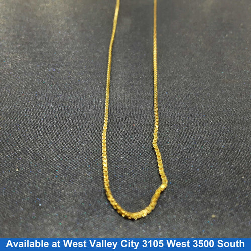 Box Chain - Yellow Gold 14k (.585) 2.7 grams 24 inch