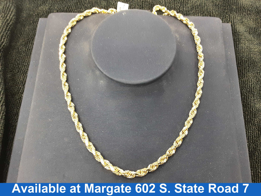 Rope Chain - Yellow Gold 10k (.417) 35 grams 20 inch