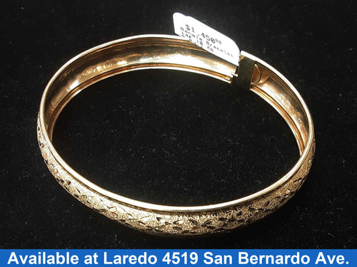 Bangle Bracelet - Yellow Gold 14k (.585) 10.2 grams 8 inch