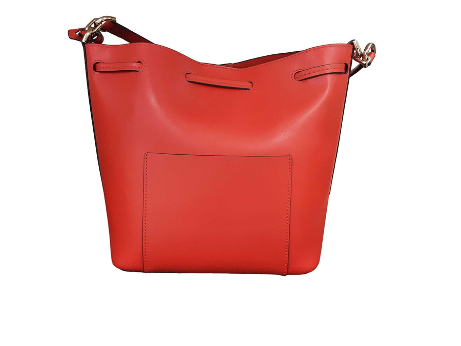 Michael Kors Eden Medium Bucket Bag Orange Purse / Handbag