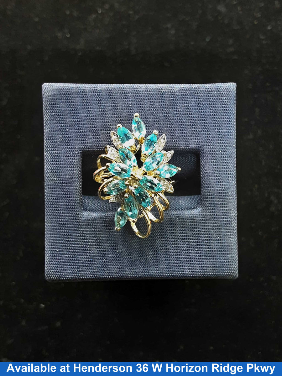 Women's Ring - Yellow Gold 14k (.585) 4.1 grams Size 20