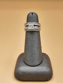 Fancy Wedding Set White Gold 14k (.585) 7.4 grams Size 6.5
