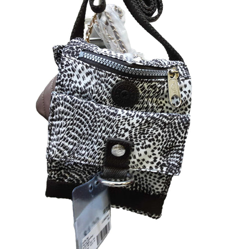 Kipling White And Grey Shoulder Bag Gray Purse / Handbag