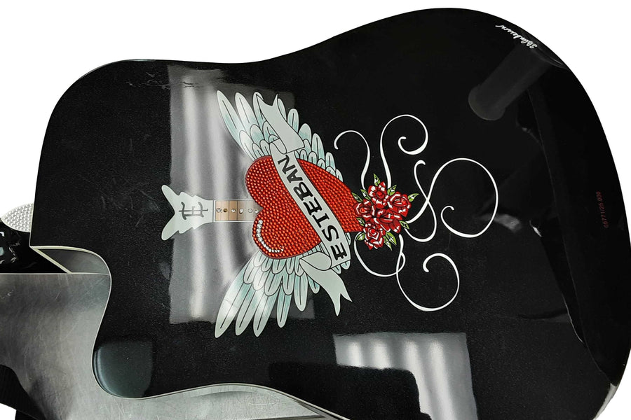 Esteban's Rock Crystal Heart Black Acoustic / Electric Classic Guitar