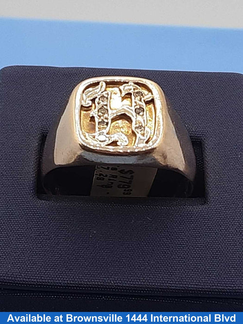 Men's Ring - Yellow Gold 10k (.417) 7.2 grams Size 13