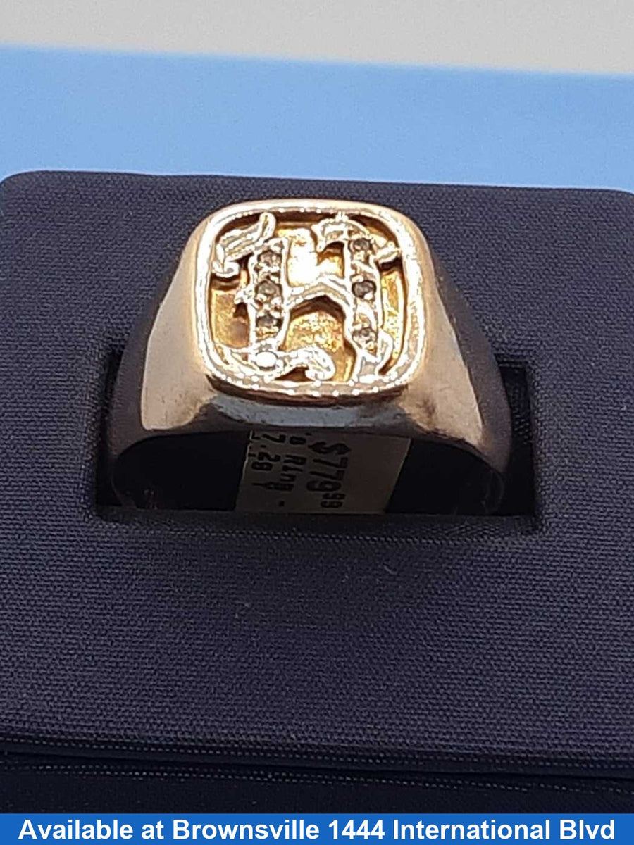 Men's Ring - Yellow Gold 10k (.417) 7.2 grams Size 13