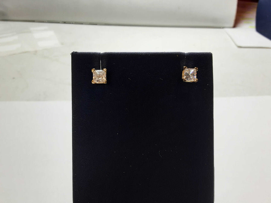Double Stud Earring - Yellow Gold 14k (.585) 1.4 grams