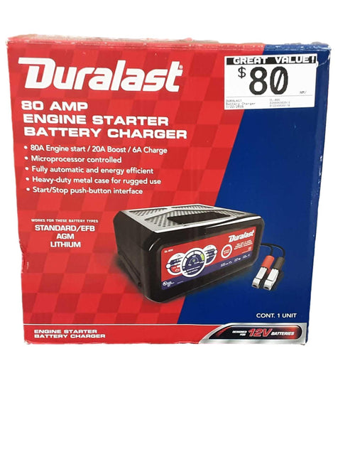 Duralast Dl-80d Black Battery Charger