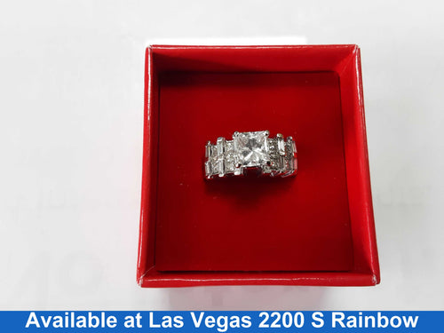 Ring - Wedding Set - White Gold 18k (.750) 9.8 grams Size 20