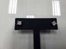 Double Stud Earring - White Gold 14k (.585) 1.2 grams