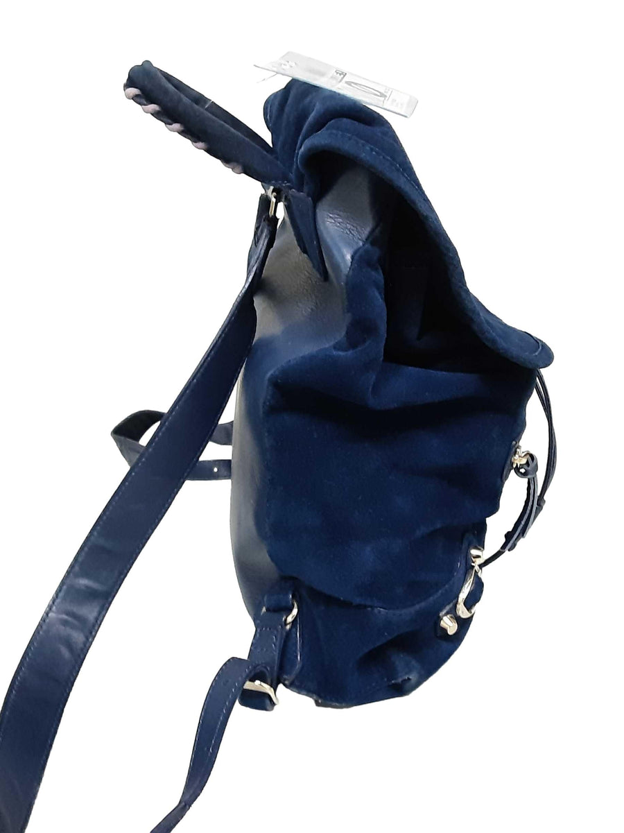 Balenciaga Baby Daim Suede Blue Purse / Handbag