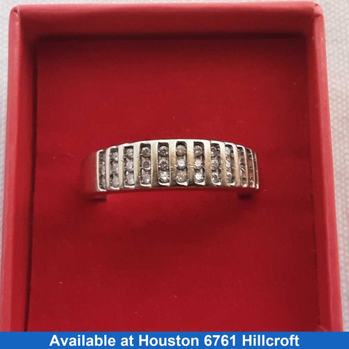Ring - Wedding Band - White Gold 14k (.585) 7.6 grams Size 13