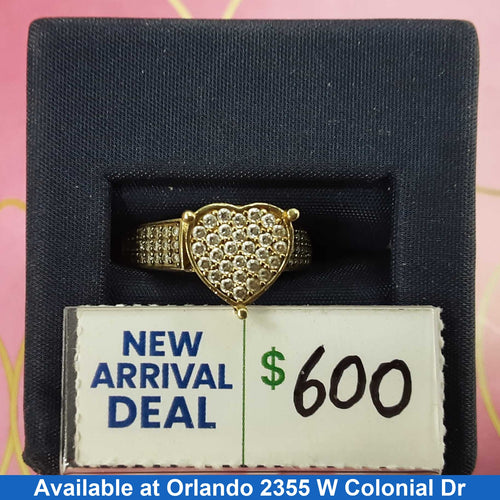 Women's Ring - Yellow Gold 10k (.417) 3.1 grams Size 20