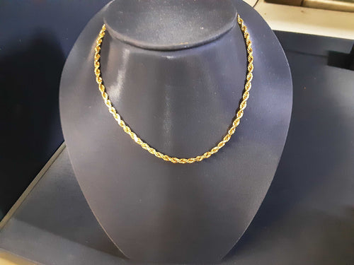 Rope Chain - Yellow Gold 14k (.585) 12.3 grams 20 inch