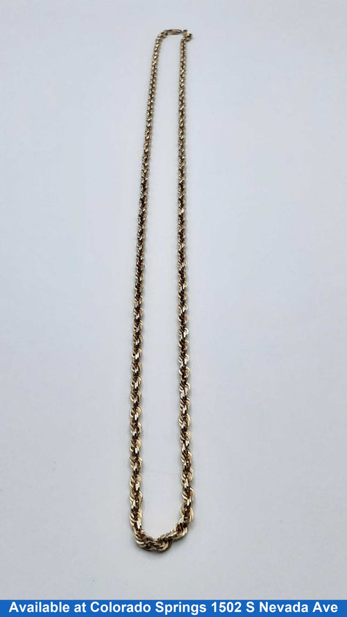 Rope Chain - Yellow Gold 14k (.585) 19 grams 18 inch