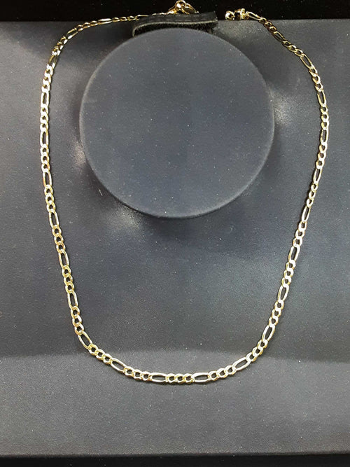 Cuban Link Chain - Tricolor Gold 14k (.585) 9.1 grams 22 inch