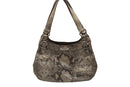 Coach Madison Maggie Python Embossed Hobo Gray Purse / Handbag