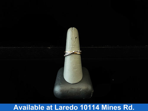 Women's Ring - Anniversary - Tricolor Gold 14k (.585) 3 grams Size 20
