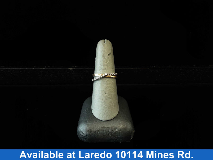 Women's Ring - Anniversary - Tricolor Gold 14k (.585) 3 grams Size 20