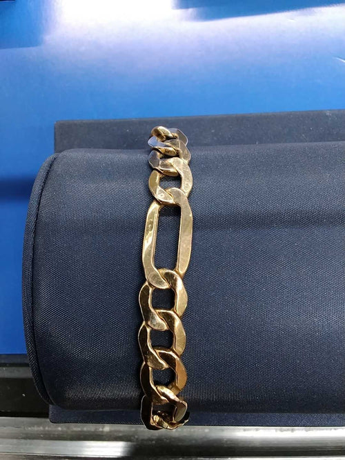 Figaro Bracelet - Yellow Gold 14k (.585) 10.8 grams 12 inch