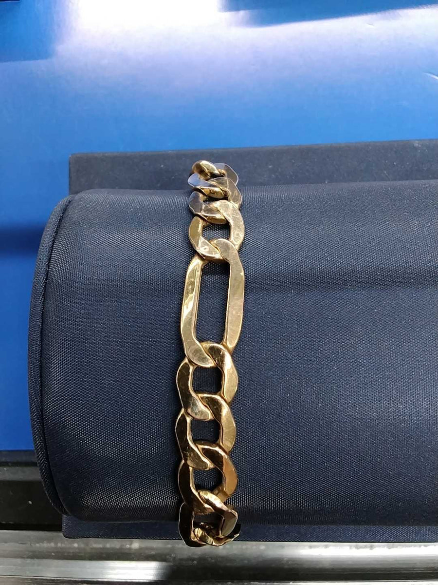 Figaro Bracelet - Yellow Gold 14k (.585) 10.8 grams 12 inch