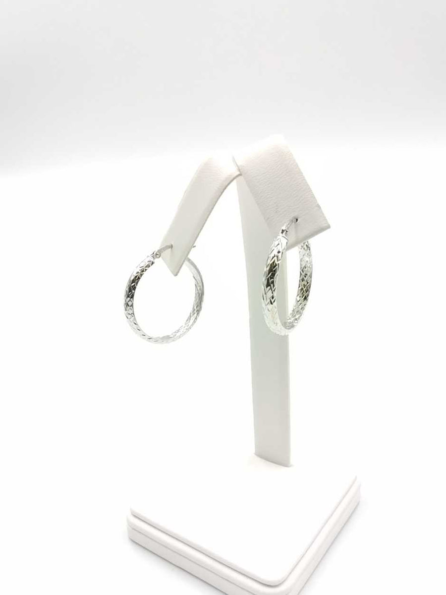 Hoop Earrings - White Gold 14k (.585) 2 grams