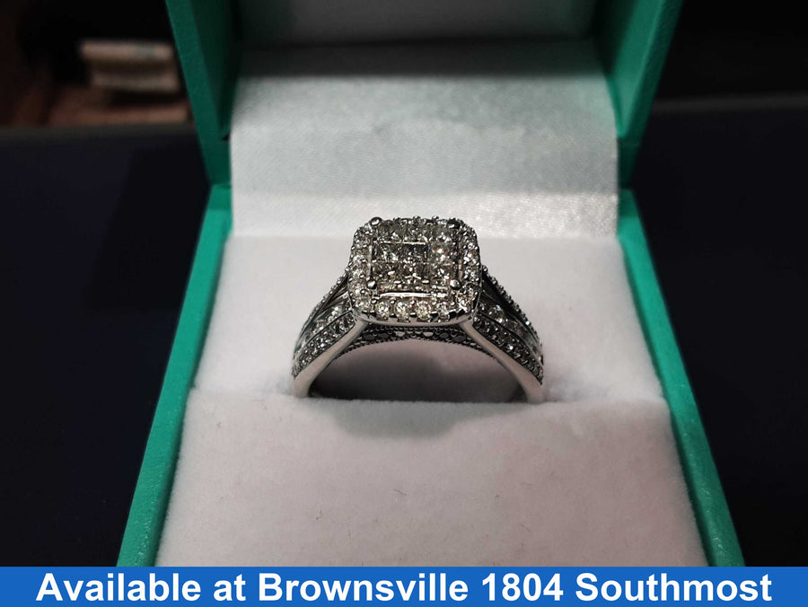 Women's Ring - White Gold 10k (.417) 5.2 grams Size 8.5