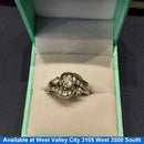 Ring - Engagement Set - White Gold 14k (.585) 7.8 grams Size 9.5