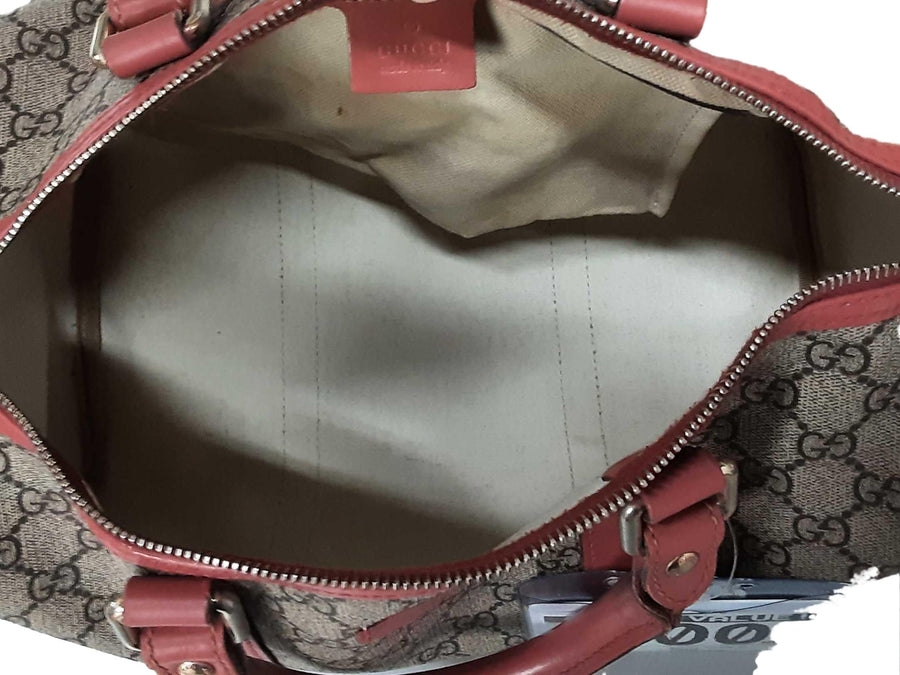 Gucci Boston Medium Signature Pink Purse / Handbag