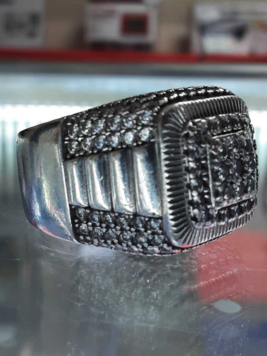 Men's Ring - Silver 23.9 grams Size 11