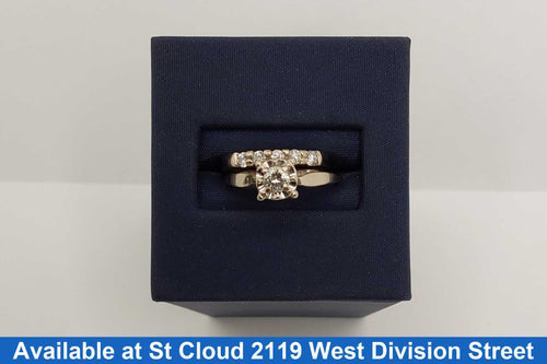 Ring - Engagement Set - White Gold 14k (.585) 4.5 grams Size 4