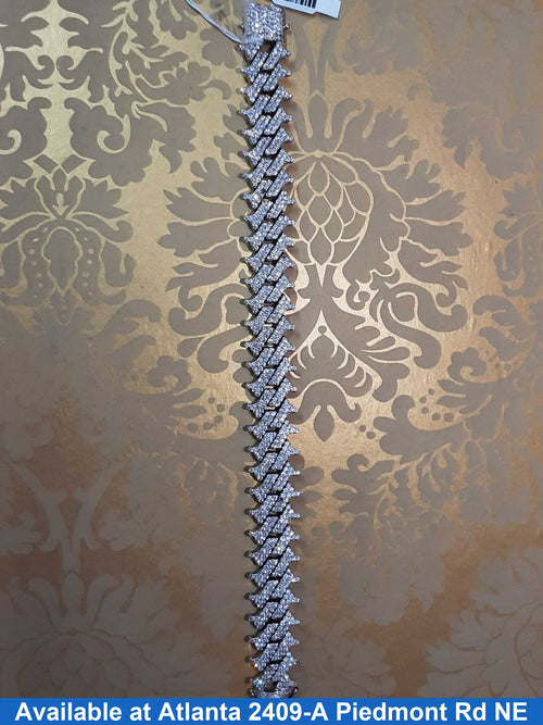 Cuban Link Bracelet - White Gold 10k (.417) 60.4 grams 8 inch