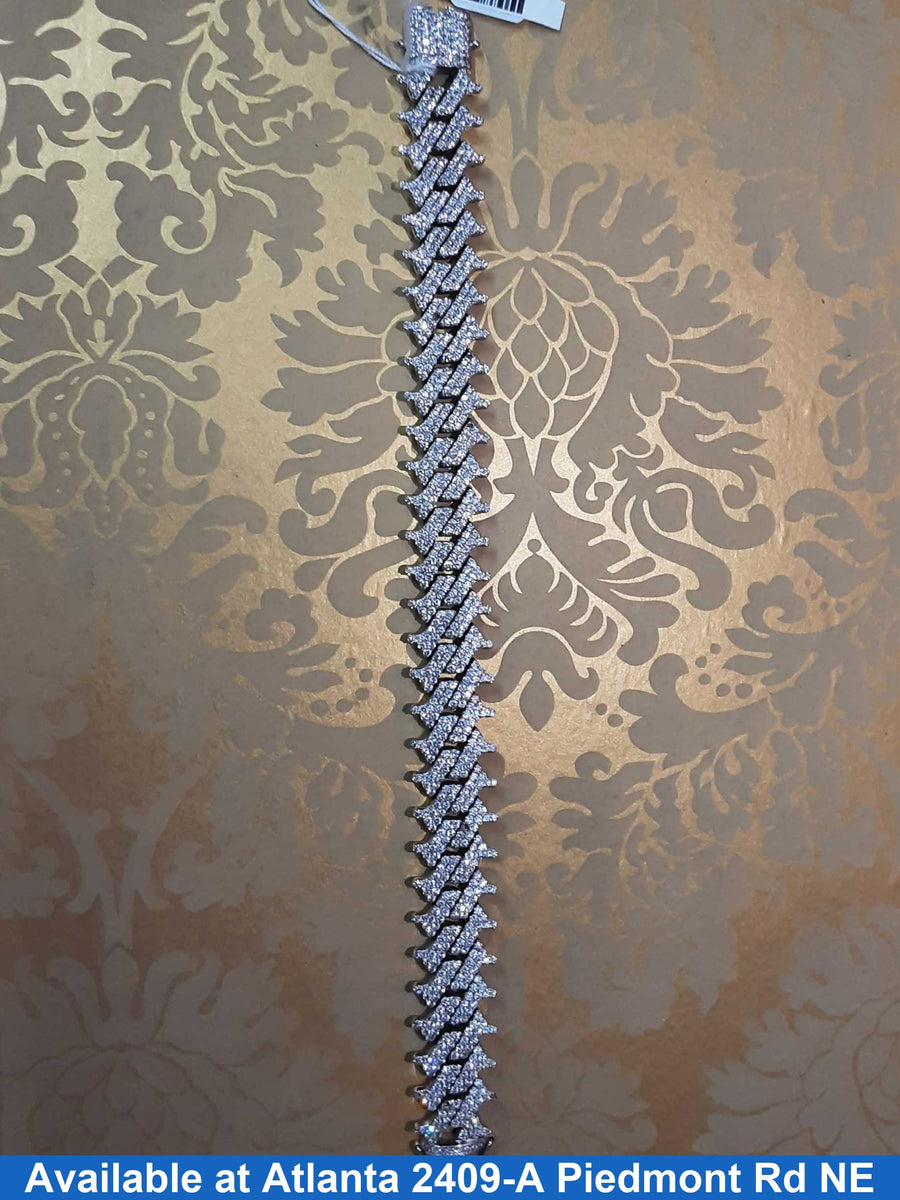 Cuban Link Bracelet - White Gold 10k (.417) 60.4 grams 8 inch