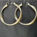 Hoop Earrings - White Gold 14k (.585) 2.3 grams