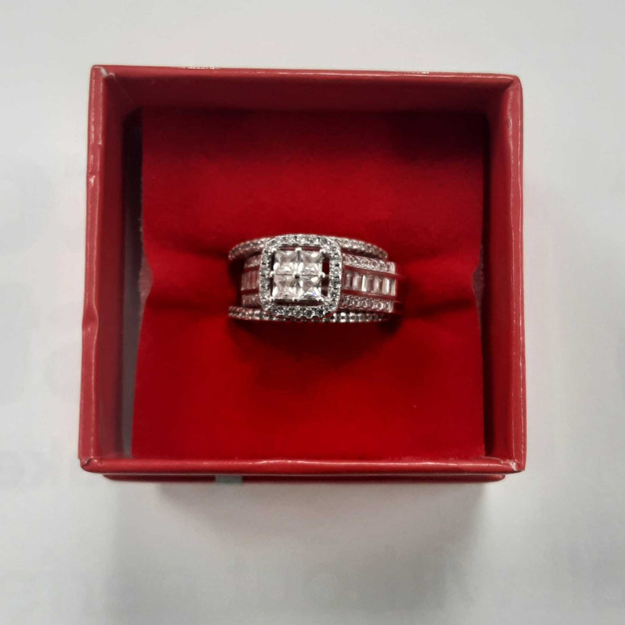 Ring - Wedding Set - Silver 6.2 grams Size 7